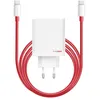 Image de Chargeur Secteur 120W Double Port USB et USB C avec Câble 1m Oneplus Blanc