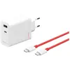 Image de OnePlus Dual Ports SuperVooc Adapter + Kabel (120 W, 2 ports), Chargeur USB, Blanc
