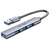 Image de Vention Mini Hub USB 3.0 vers USB 3.0/3x2.0 CKOHB 0.15m (USB-C, 4 ports), Station d'accueil + hub USB, Gris