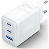 Image de Vention Wall charger,, FERW0-UE, 2xUSB-C, USB- A, 65W/65W/30W, GaN (white) (65 W, 3 ports), Chargeur USB, Blanc