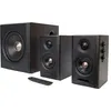 Image de Enceintes bibliothèque amplifiées 2.1 Edifier S355DB - Caisson 8" sans fil - 150W Tri-Amp Hi-Res - Bluetooth 6.0 LDAC - Brun noix