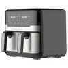 Image de MasterPRO Friteuse à air chaud 2400 W revêtement anti-adhésif, boîtier Cool-Touch, fonction minuteur, protection contre la surchauffe, avec écran noir,acier