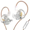 Image de Écouteurs SZSMART KZ EDX HIFI courbés avec microphone couleur transparente (In ear - sensibilité 112db)