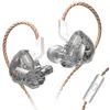 Image de Écouteurs SZSMART KZ EDX HIFI courbés avec microphone gris (In ear - sensibilité 112db)