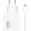 Image de Xiaomi Wall Charger USB-A MDY-15-EK + USB-C Kabel (90 W, 1 portion), Chargeur USB, Blanc