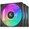Image de Deepcool FD12 120x120x25 3in1 ARGB bk (120 mm, 3x), Ventilateur PC, Blanc, Multicolore, Noir