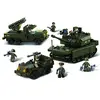 Image de Sluban - m38-b6800 - jeu de construction - army set - char + lance roquettes + jeep