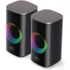 Image de Havit - Wireless Speaker (SK212SE) - with RGB Lights, 3W x 2, 950mA, USB, Jack 3.5mm - Black, Haut-parleur PC, Noir