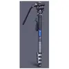 Image de Leofoto MV-324CL(Long) + BV-10 Système de Monopode Vidéo avec Tête Vidéo Fluide (Carbone), Trépied, Noir