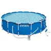 Image de Piscine tubulaire Intex - Ronde - Metal Frame - 4,57 x 1,22 m m - Accessoires inclus - Bleu
