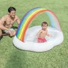 Image de Intex - Piscinette pataugeoire gonflable Arc-en-ciel - L. 142 x H. 13 cm - Blanc - Arc-en-ciel