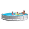 Image de Piscine tubulaire Intex - Ronde - Prism Frame - 3,66 x 0,76 m - Accessoires inclus - Gris