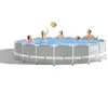 Image de Piscine tubulaire Intex - Ronde - Prism Frame - 6,10 x 1,32 m - Accessoires inclus - Gris