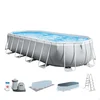 Image de Intex Cadre De Piscine Ovale Hors Sol Acier Prism 610x305x122 Cm 18202 litres