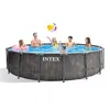 Image de Piscine tubulaire Intex - Ronde - Baltik - 4,57 x 1,22 m - Accessoires inclus - Gris