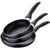 Image de San Ignacio Ignacio Koekenpannenset 16-20-24cm (jeu de palettes), Poêle + casserole, Multicolore, Noir