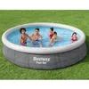 Image de Bestway - Fast Set - Piscine gonflable avec pompe de filtration - 366x76 cm - Impression rotin - Ronde