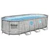 Image de Piscine Hors Sol Bestway Power Steel Swimvista - Motif Rotin Avec Hublots - 549x274x122 Cm