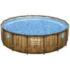 Image de Bestway Piscine Hors-sol Ronde Acier Power Steel Swim Vista Series Wood Ø 488 X 122 Cm 19480 litres