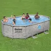 Image de Bestway Ensemble de Piscine Power Steel Encadrée Piscine Hors Sol Pompe de Filtration Echelle de Sécurité Arière-cour Jardin Extérieur 488x305x107 cm 93335