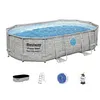 Image de Piscine tubulaire Power Steel SwimVista avec hublots ovale 4,88 x 3,05 x 1,07 m - Bestway