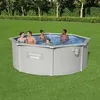 Image de Bestway Piscine Encadrée Hors Sol ronde Hydrium Jardin Extérieur Arrière-cour Echelle de Piscine Filtre à Sable Bâche de Sol 360x120 cm