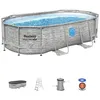 Image de Kit Piscine hors sol tubulaire - Steel Pro MAX - 427 x 250 x 100 cm - Ovale (Filtre a cartouche, échelle, bâche, 1 cartouche