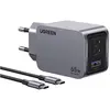 Image de Ugreen Nexode Pro (65 W, 3 ports), Chargeur USB, Noir, Gris