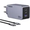 Image de Ugreen Nexode Pro (100 W, 3 ports), Chargeur USB, Noir, Gris