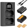 Image de K&F Concept NP-W235 2200mAh Batterie double pour appareil photo numérique avec chargeur double canal, pour (Batterie de l'appareil photo), Alimentation pour appareil photo, Noir