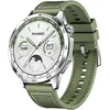 Image de Huawei Watch GT 4 46 mm argent avec bracelet tissé vert en occasion ou reconditionné