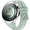 Image de Huawei Watch 5 42 mm boîtier en acier inoxydable argent avec le bracelet en fluoroélastomère vert [Wi-Fi + 4G] en occasion ou reconditionné