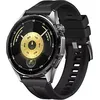 Image de Huawei Watch GT 6 46 mm boîtier en acier inoxydable noir avec bracelet en fluoroélastomère noir en occasion ou reconditionné