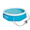 Image de Piscine Hors-Sol Autoportante Gonflable Piscine Fast Set Bestway 244x66 cm Filtre à cartouche 1.249 litres/heure