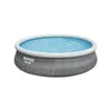 Image de Piscine hors sol - Ronde - Fast Set  motif rotin gris - 396 x 84 cm - Avec pompe et cartouche de filtration