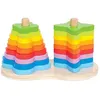 Image de Hape stacker Tower Double Rainbow 21 cm