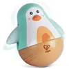 Image de Pingouin culbuto en bois - Turquoise
