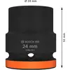 Image de Bosch Professional Zubehör, Clé à douille + douilles, Douille PRO Impact, 3/4", 24 mm, standard (24 mm)