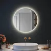 Image de SIRHONA Miroir Rond Salle de Bain LED Miroir Lumineux Salle de Bain avec Eclairage Intégré, 3 températures de Couleur, Anti-buée