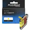 Image de PrintAbout Cartouche d'encre compatible avec Brother LC-1100HYY - Jaune - Grande capacité