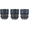 Image de Sirui MS-3SRG Nightwalker Series 24, 35&55mm T1.2 S35 Manual Focus Cine Lens Bundle (RF Mount, Gun M (Canon RF, APS-C / DX), Objectif, Gris