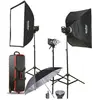 Image de Godox MS200-D - Studio flash kit (3xMS200 & accessories) (Set, 200 Ws), Flash studio, Noir