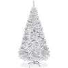 Image de CostwaySapin de Noël Artificiel 150cm pour Décoration de Noël 350 branches, Matériau PVC avec Pied en Métal, Blanc