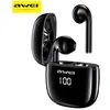 Image de Awei Casque sans fil, étui de chargement avec indicateur LED (Pas de réduction du bruit, 28 h, Sans fil), Écouteurs, Noir
