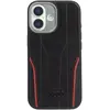 Image de Case Audi R8 Genuine Leather MagSafe for iPhone 17 black-red (Apple iPhone 17), Coque pour téléphone portable, Noir, Rouge
