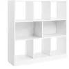 Image de Bibliothèque en bois VASAGLE 97,5 x 30 x 100 cm (L x P x H), Blanc LBC52WT