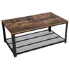 Image de Table basse VASAGLE avec structure en métal brun rustique LCT61X
