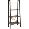 Image de bibliothèque cyrus - 56 x 34 x 137,5 cm - marron rustique/noir