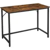 Image de Table de bureau VASAGLE 100 x 50 x 75 cm Rustique Marron et Noir LWD41X