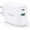 Image de Ugreen Chargeur USB-A + USB-C 36W (36 W, 1 portion), Chargeur USB, Blanc